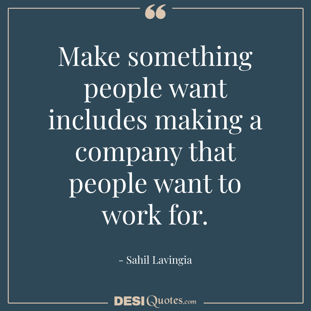 Make Something People Want Includes Making