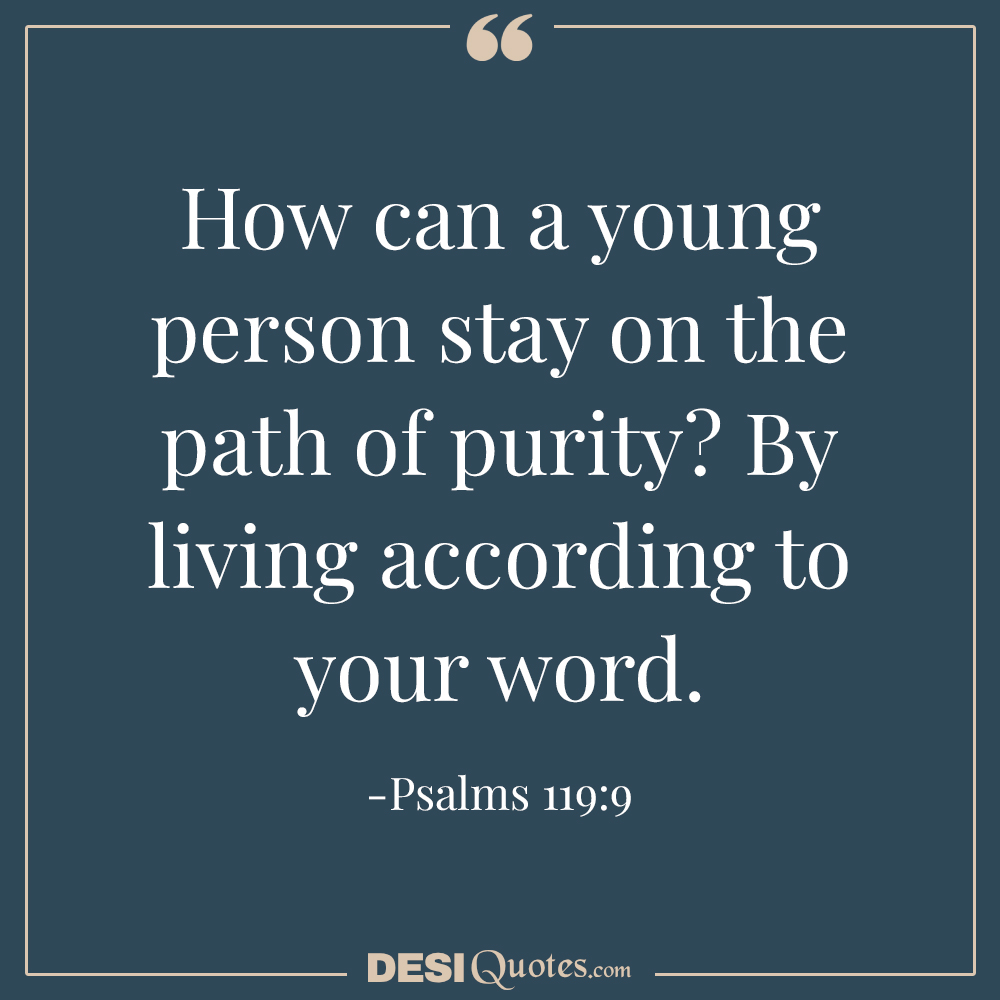 How Can A Young Person Stay On The Path Of Purity