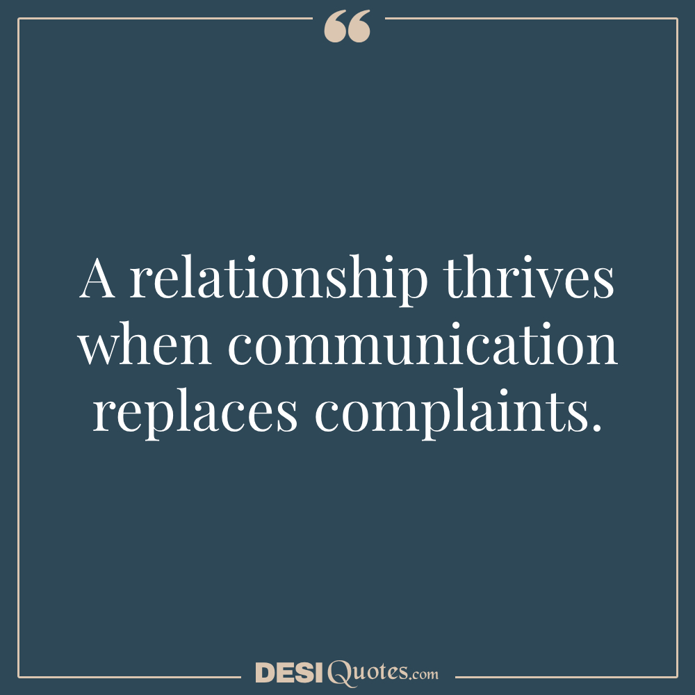 A Relationship Thrives When Communication