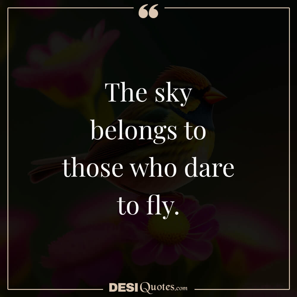 The Sky Belongs To Those Who Dare To Fly.