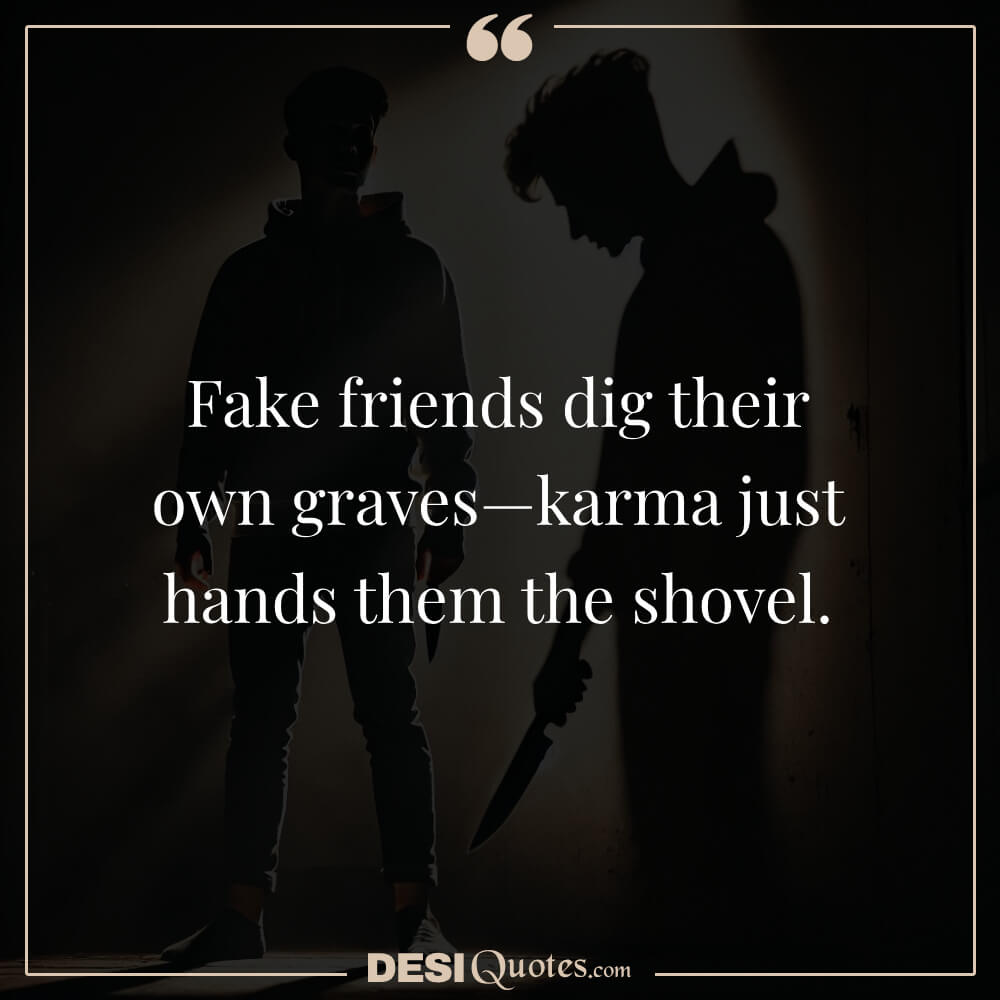 Fake Friends Dig Their Own Graves